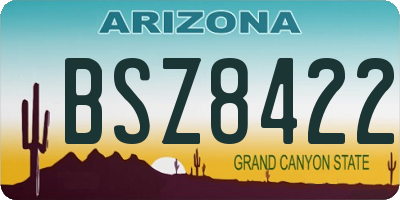 AZ license plate BSZ8422