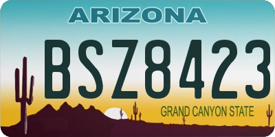 AZ license plate BSZ8423