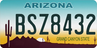 AZ license plate BSZ8432