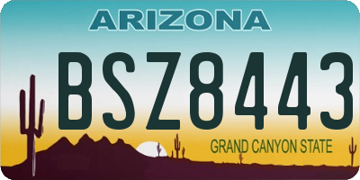 AZ license plate BSZ8443