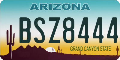 AZ license plate BSZ8444