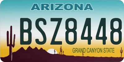 AZ license plate BSZ8448