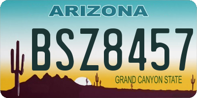 AZ license plate BSZ8457