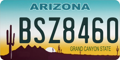 AZ license plate BSZ8460