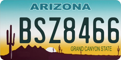 AZ license plate BSZ8466