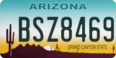 AZ license plate BSZ8469