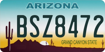 AZ license plate BSZ8472