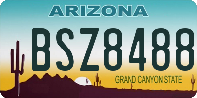 AZ license plate BSZ8488