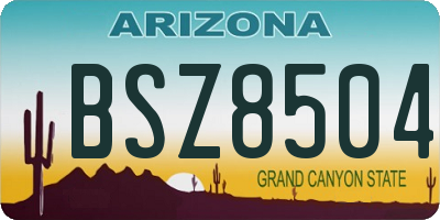 AZ license plate BSZ8504