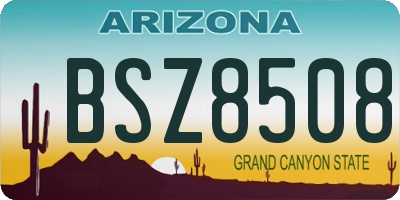 AZ license plate BSZ8508