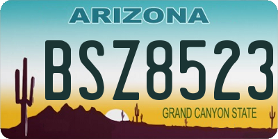 AZ license plate BSZ8523