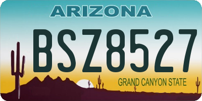 AZ license plate BSZ8527