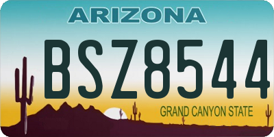 AZ license plate BSZ8544