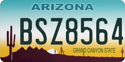 AZ license plate BSZ8564