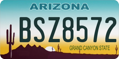 AZ license plate BSZ8572