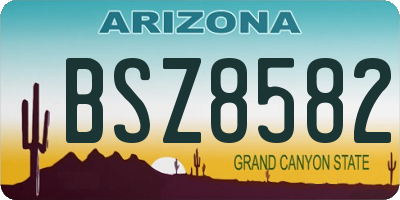 AZ license plate BSZ8582