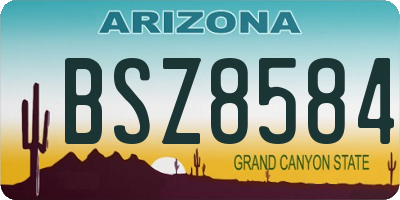 AZ license plate BSZ8584