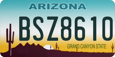 AZ license plate BSZ8610