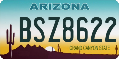 AZ license plate BSZ8622