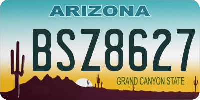 AZ license plate BSZ8627