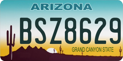 AZ license plate BSZ8629