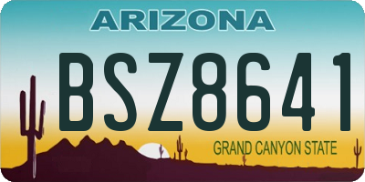 AZ license plate BSZ8641