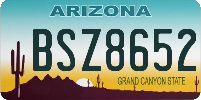 AZ license plate BSZ8652