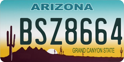 AZ license plate BSZ8664