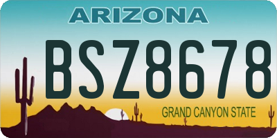 AZ license plate BSZ8678