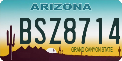 AZ license plate BSZ8714