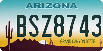 AZ license plate BSZ8743