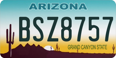 AZ license plate BSZ8757