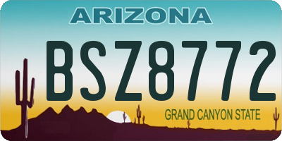 AZ license plate BSZ8772