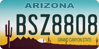 AZ license plate BSZ8808