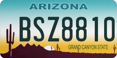 AZ license plate BSZ8810