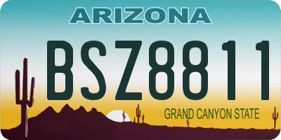 AZ license plate BSZ8811