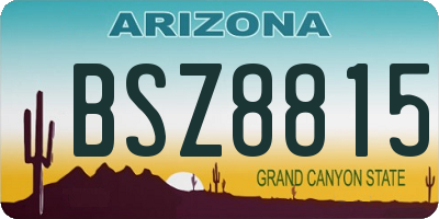 AZ license plate BSZ8815