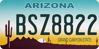 AZ license plate BSZ8822