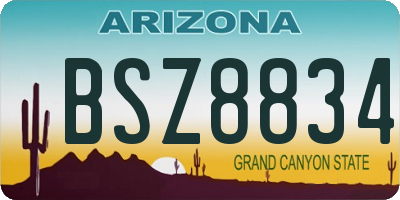 AZ license plate BSZ8834