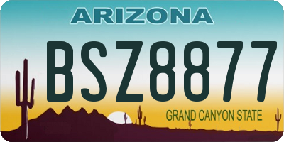 AZ license plate BSZ8877