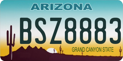 AZ license plate BSZ8883