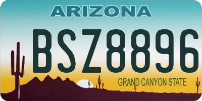 AZ license plate BSZ8896