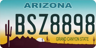 AZ license plate BSZ8898