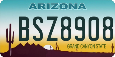 AZ license plate BSZ8908