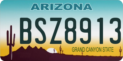 AZ license plate BSZ8913