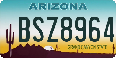 AZ license plate BSZ8964