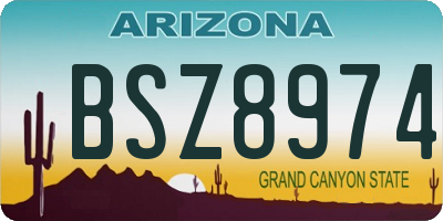 AZ license plate BSZ8974