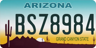 AZ license plate BSZ8984