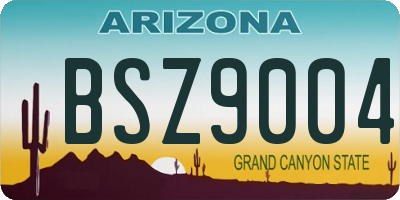 AZ license plate BSZ9004