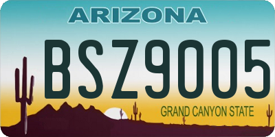 AZ license plate BSZ9005